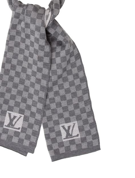 louis vuitton scarf mens grey